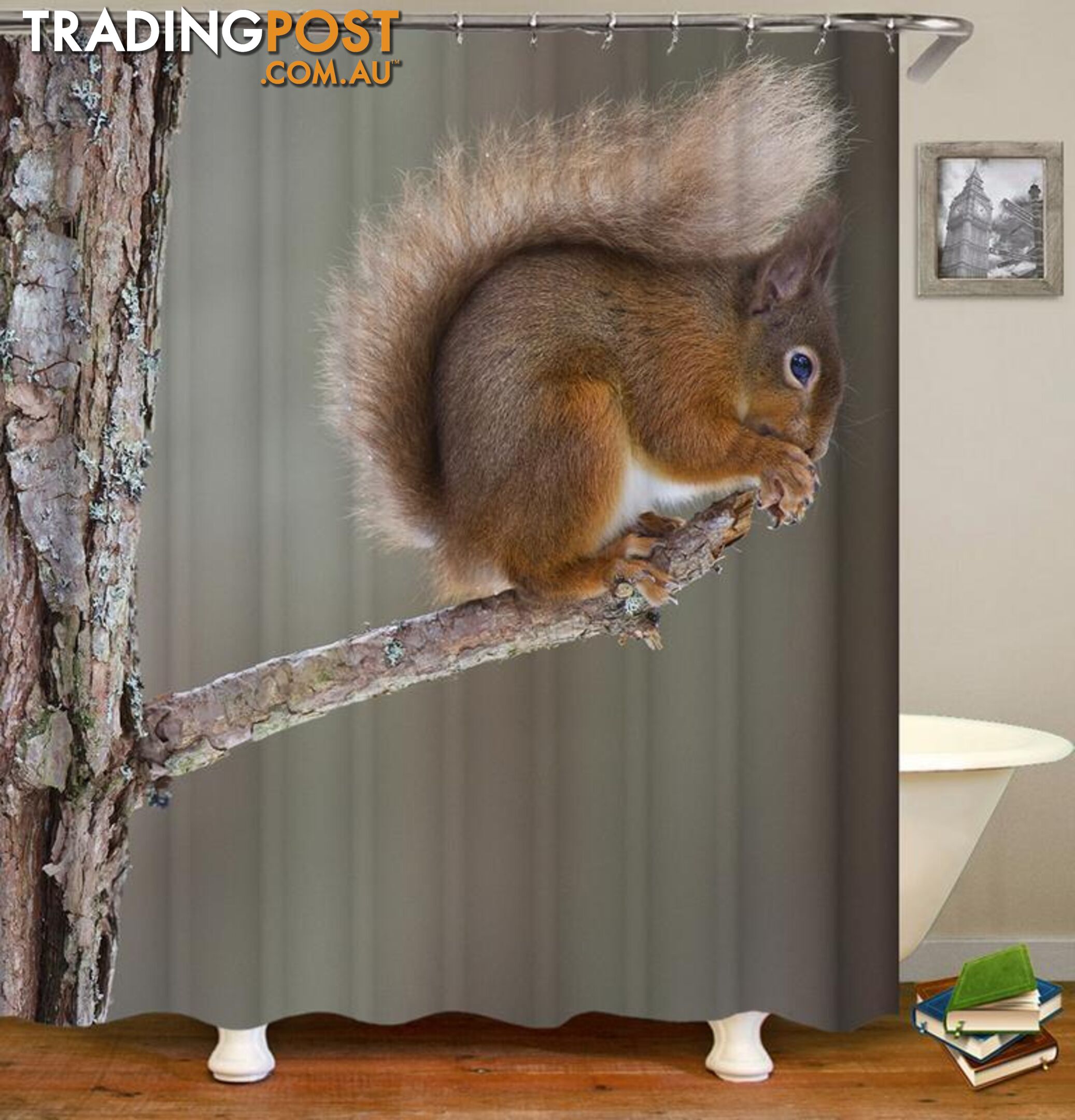 Cute Little Squirrel Shower Curtain - Curtain - 7427045982475