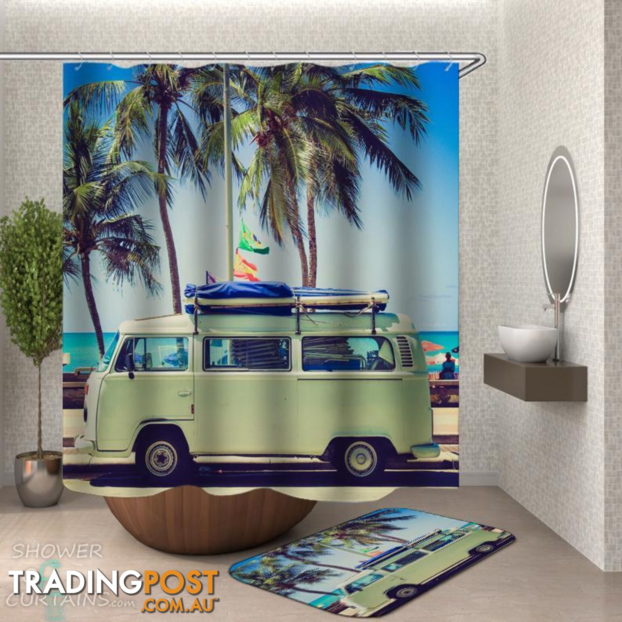 Vacation Van Shower Curtain - Curtain - 7427046280020