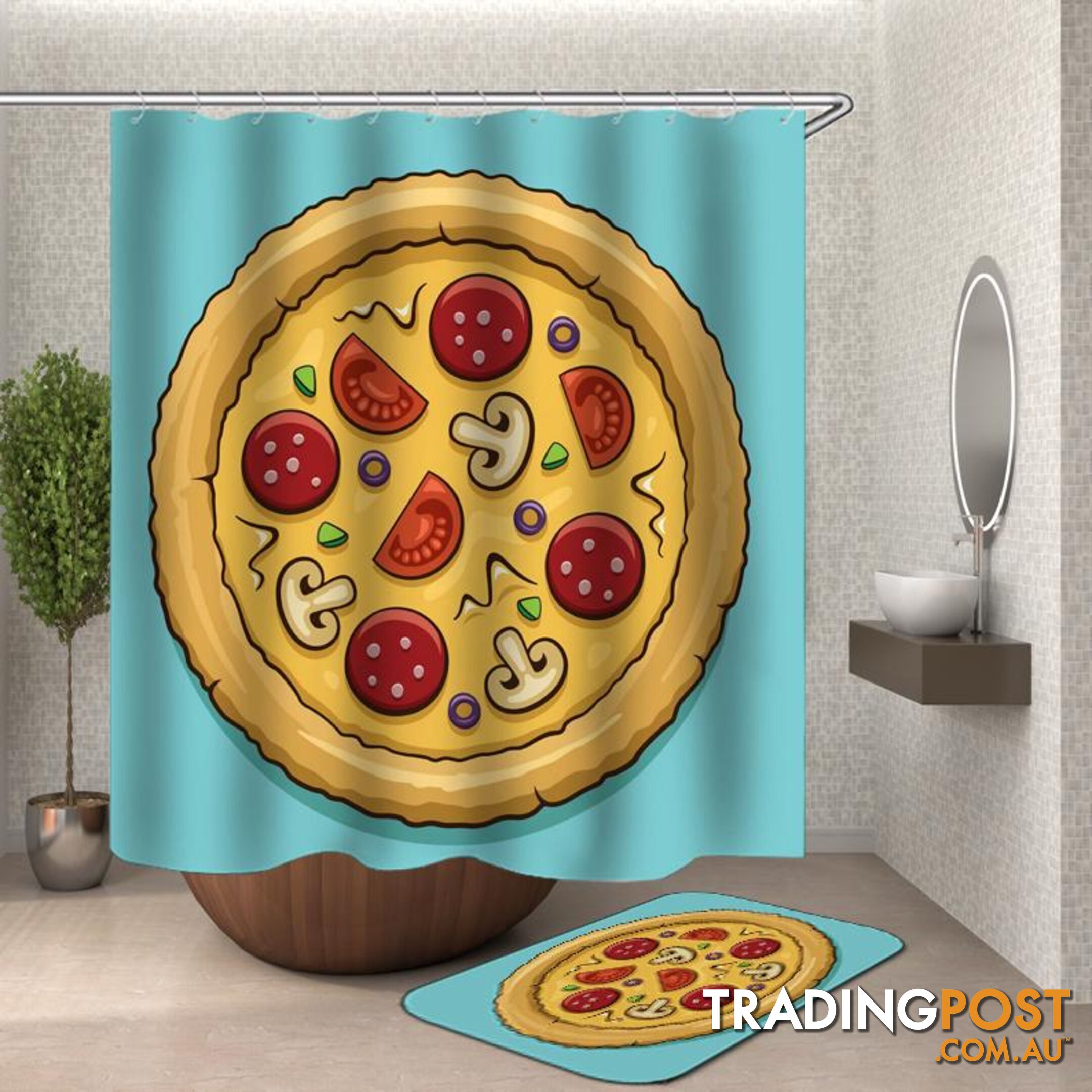 Pizza Shower Curtain - Curtain - 7427046107631