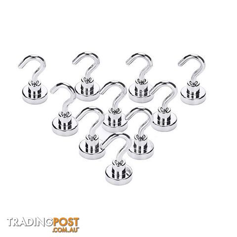 10X Strong Rare Earth N38 Neodymium Magnetic Hanger Holder 10 Kg Hooks - Hooks - 787976577742