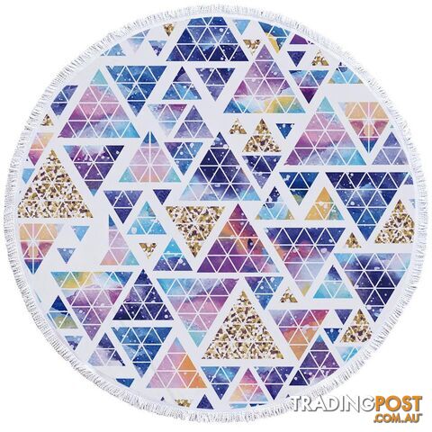 Space Triangles Abstract Beach Towel - Towel - 7427046309608