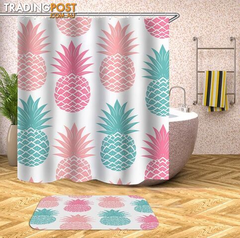 Multi-Colored Pineapple Shower Curtain - Curtain - 7427046010092