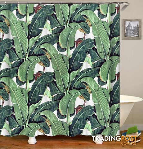 Banana Leaf Painting Shower Curtain - Curtain - 7427045916784