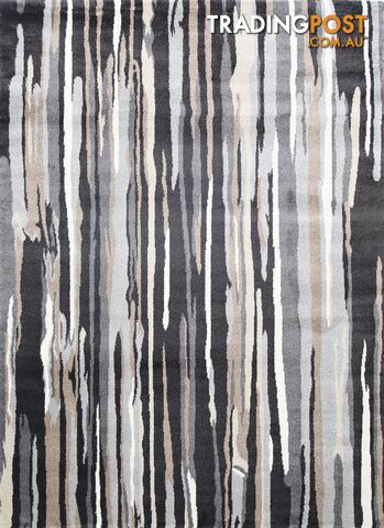 Matisse Vertical Stripes Dark Brown Rug - Unbranded - 4326500317087