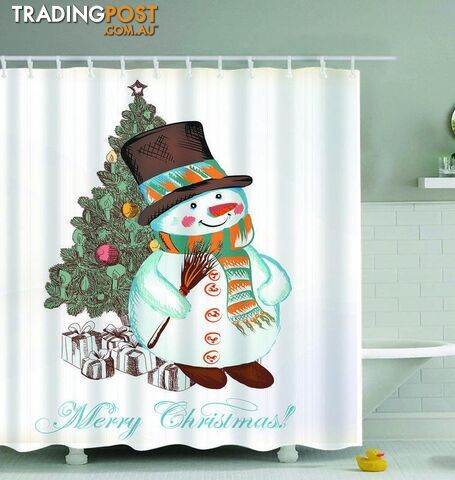 Merry Christmas Drawing Shower Curtain - Curtain - 7427045964587