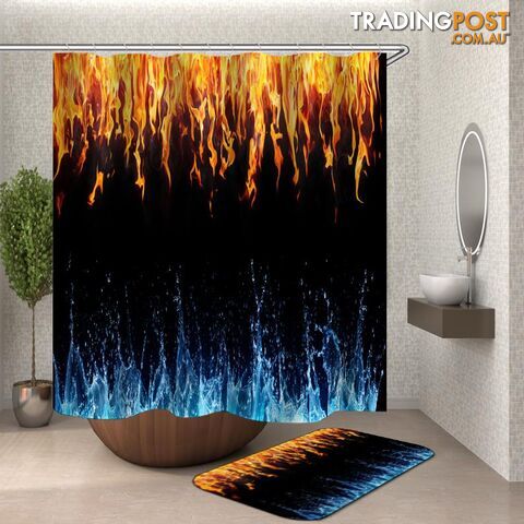 Water VS Fire Shower Curtain - Curtain - 7427046120302