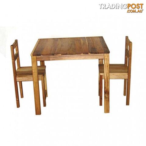 Hardwood Table with 2 Standard Chairs - Qtoys - 8936074213249