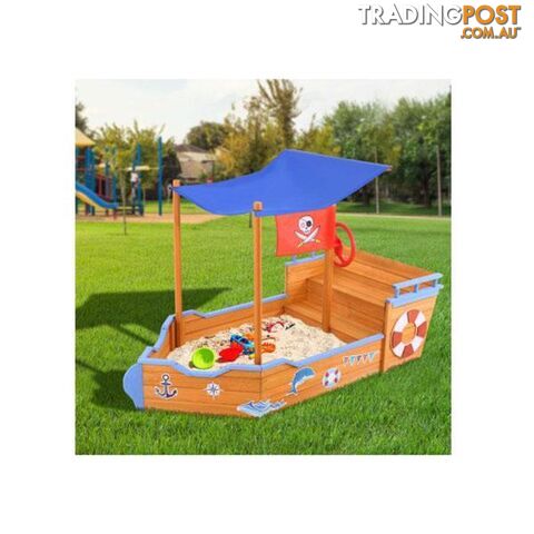 Keezi Boat Sand Pit With Canopy - Keezi - 9350062163832