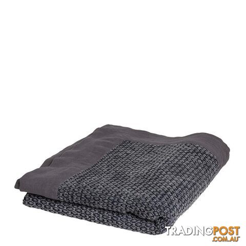 Taylor Jacquard Throw 125x150cm Charcoal - Unbranded - 7427046152006