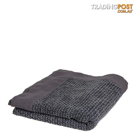 Taylor Jacquard Throw 125x150cm Charcoal - Unbranded - 7427046152006