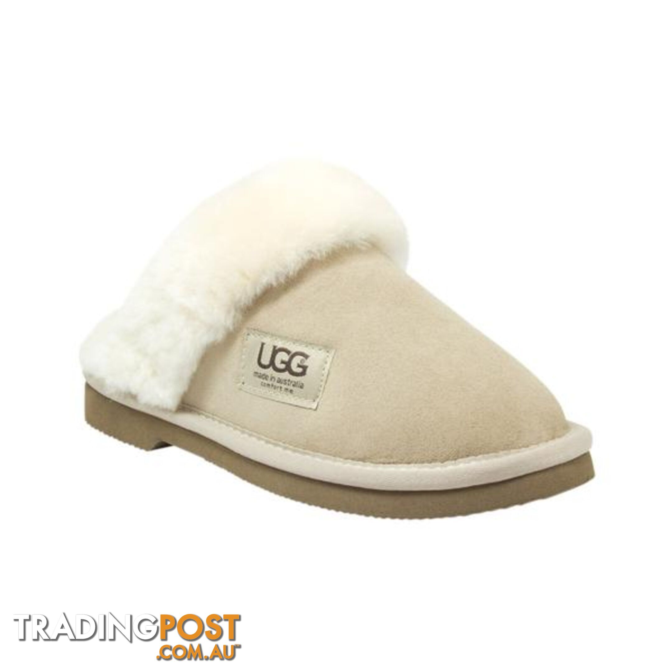 UGG Merino Sheepskin Fur Trim Scuff Memory Foam Sand - UGG - 822427524224