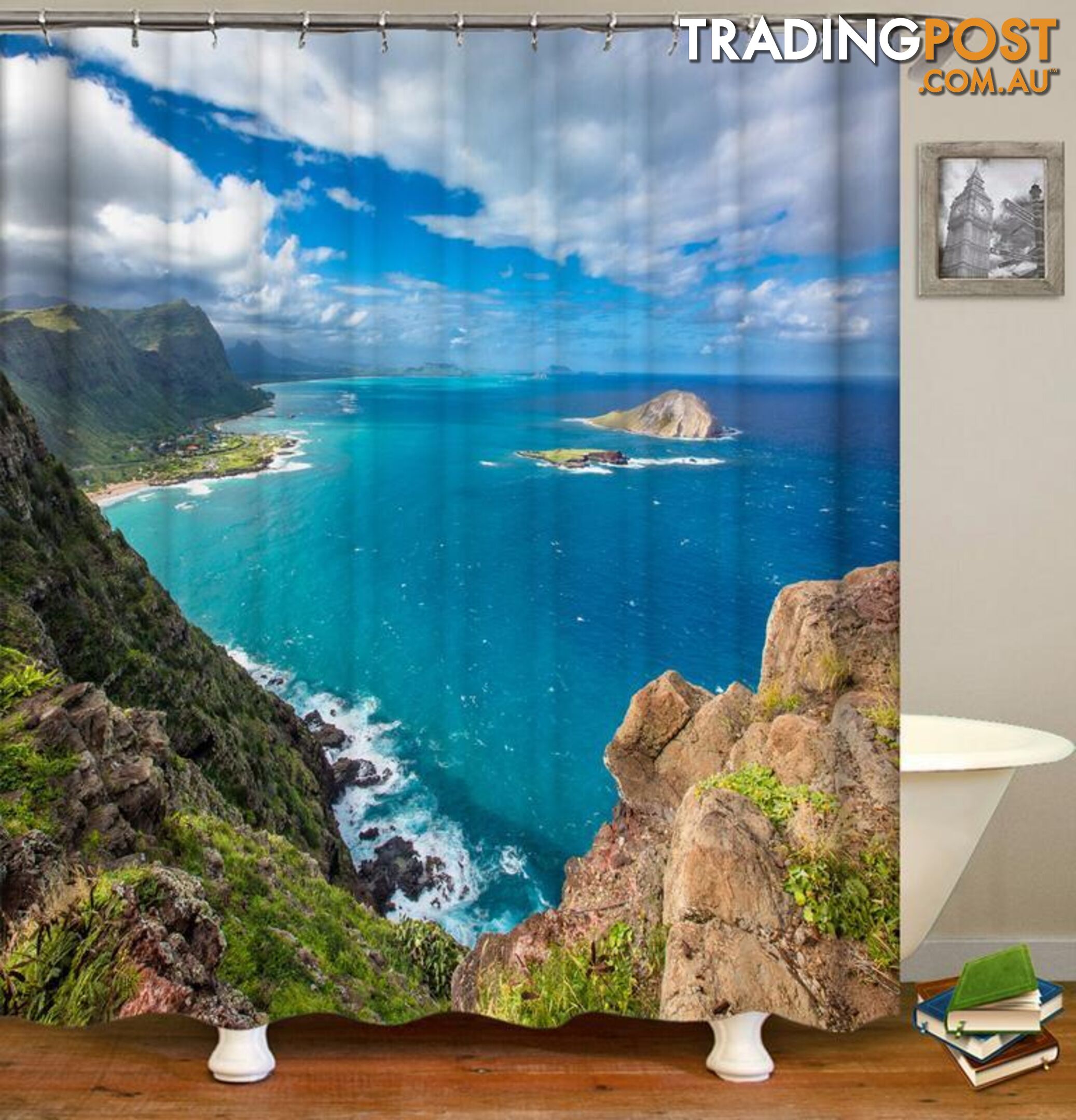 Isolated Beach Glance Shower Curtain - Curtain - 7427045911062