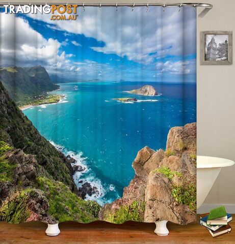 Isolated Beach Glance Shower Curtain - Curtain - 7427045911062