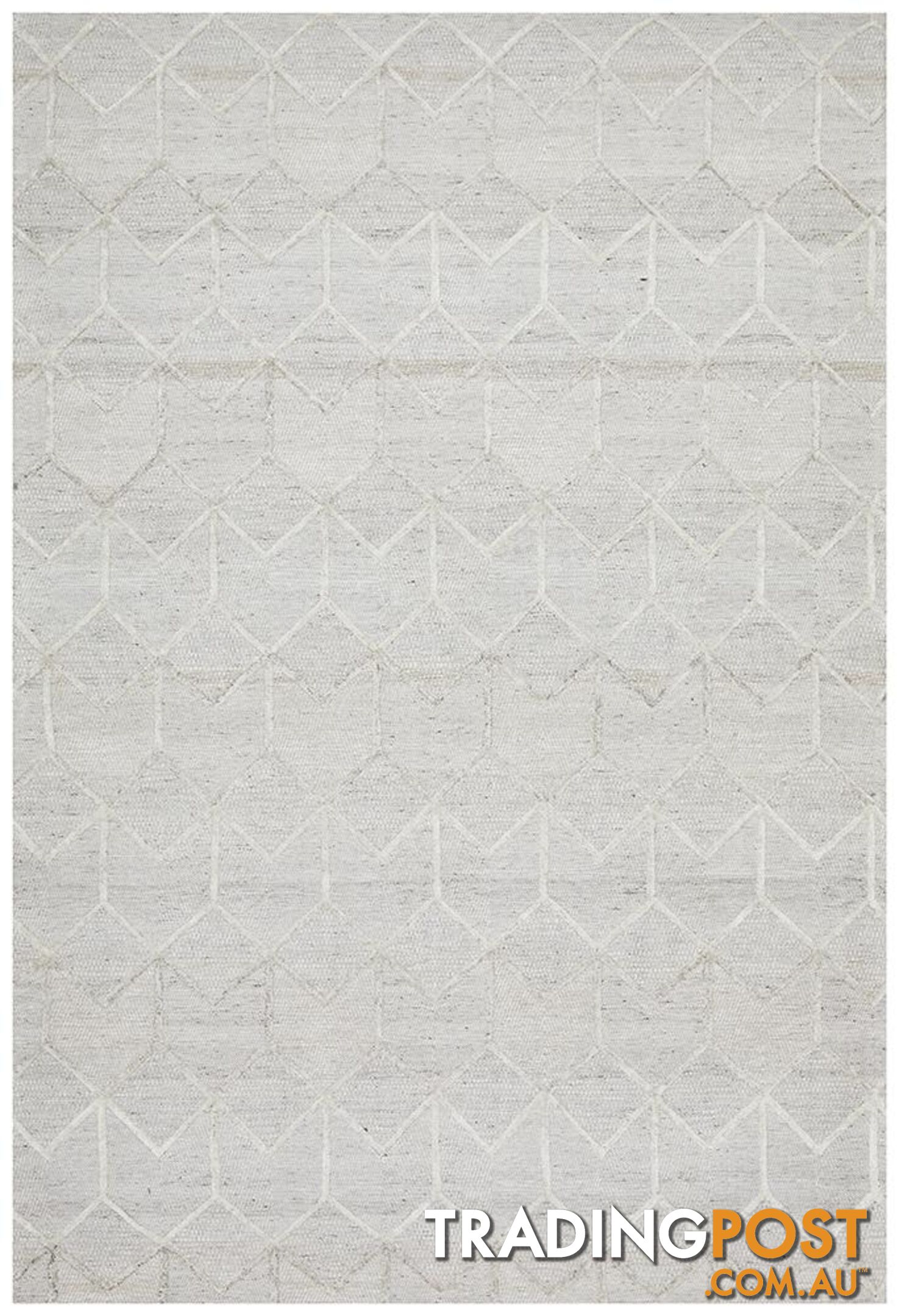 Visions Winter Grey Brush Modern Rug - Unbranded - 9375321829359