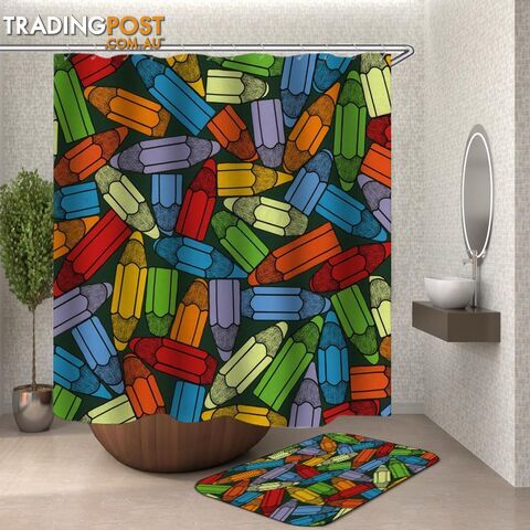 Colorful Pencils Shower Curtain - Curtain - 7427046110242