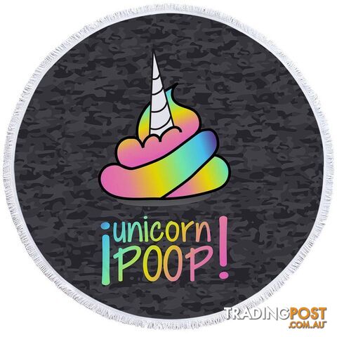 Funny Unicorn Poop Beach Towel - Towel - 7427046340823