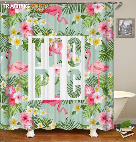 Tropic Flamingo Shower Curtain - Curtain - 7427046012034