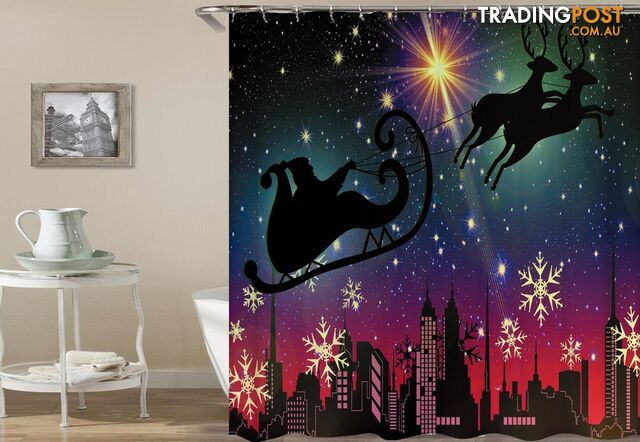 Modern Christmas Shower Curtain - Curtain - 7427046021494