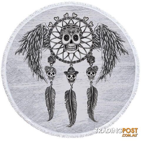 Dream Catcher Skulls Beach Towel - Towel - 7427046321068