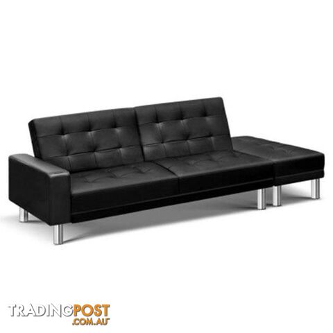 3-Seater Ottoman PU Leather Sofa Bed Set - Artiss - 9350062239582