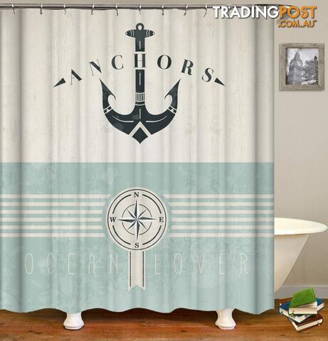 Ocean Lover Anchor Shower Curtain - Curtain - 7427045974616