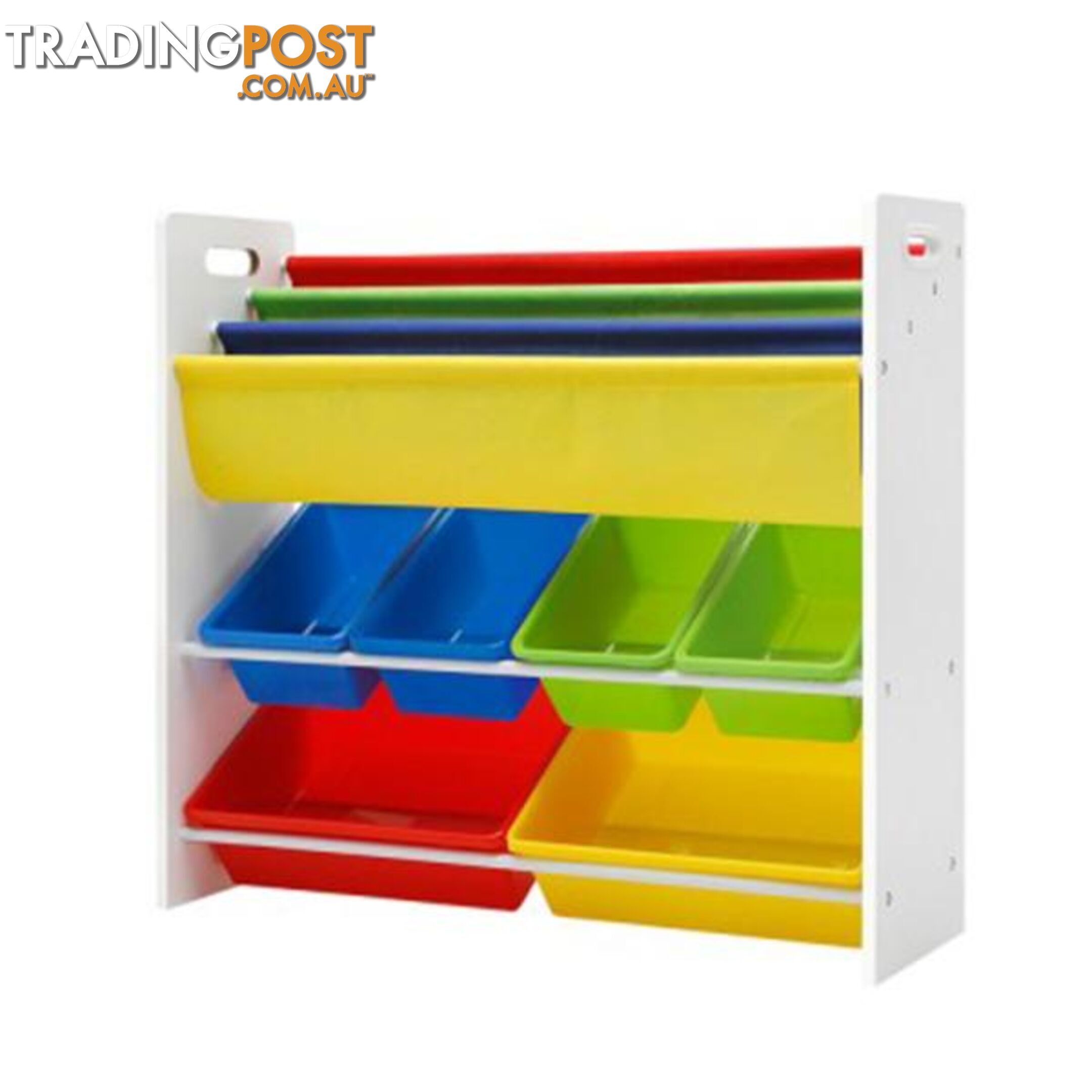 Kids Bookshelf Toy Storage Box Organizer Bookcase 3 Tiers - Keezi - 9350062198193