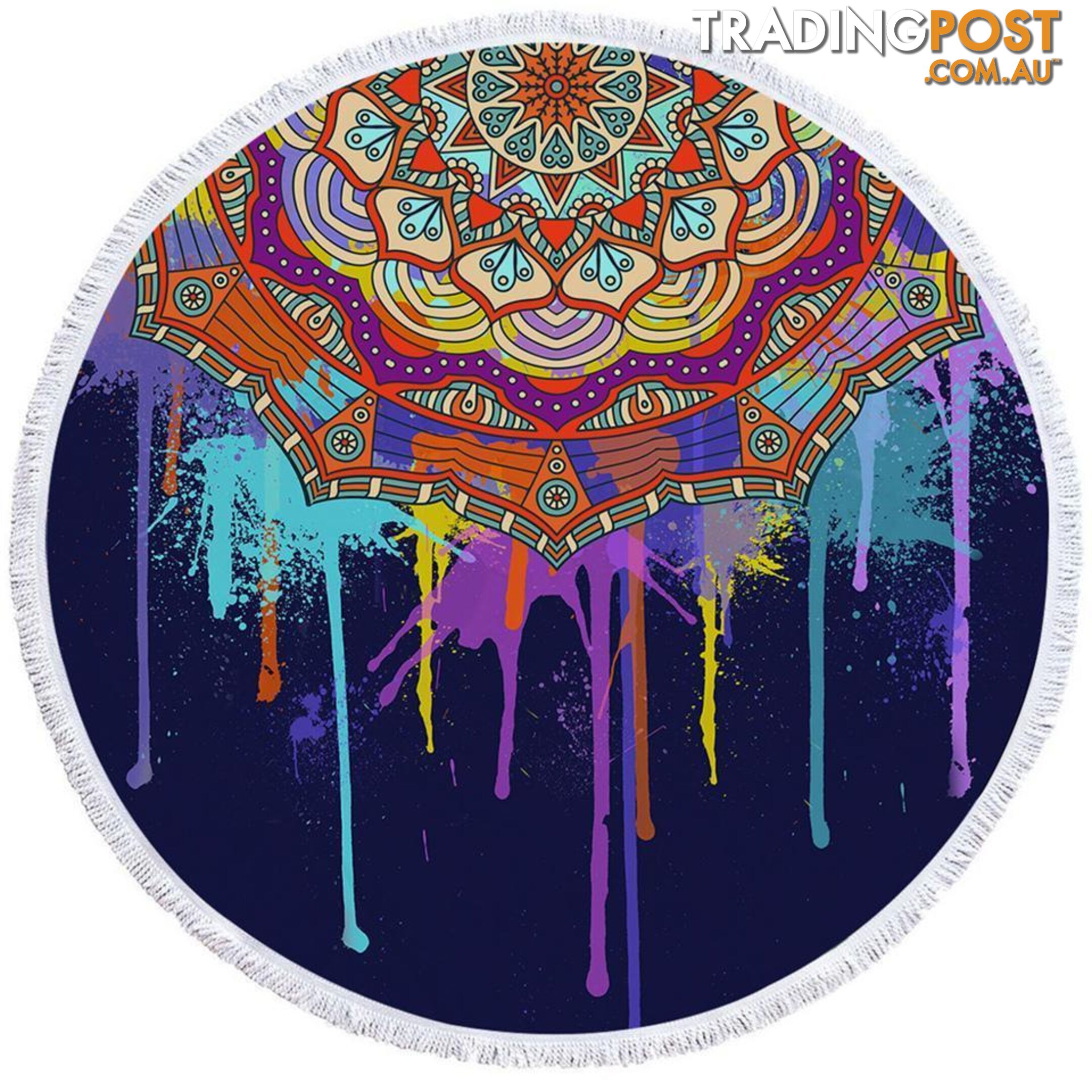 Color Melting Mandala Beach Towel - Towel - 7427046313643