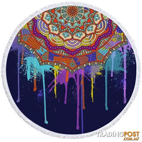 Color Melting Mandala Beach Towel - Towel - 7427046313643