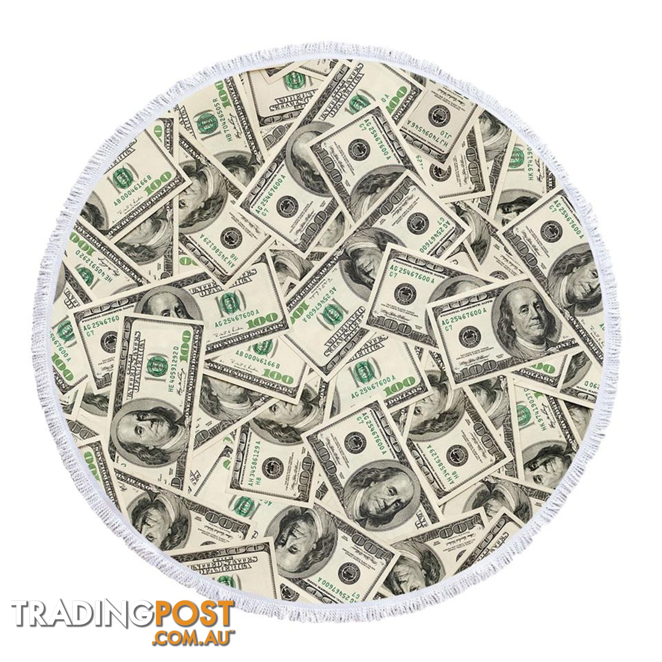 Hundred Dollar Bills Beach Towel - Towel - 7427046343602