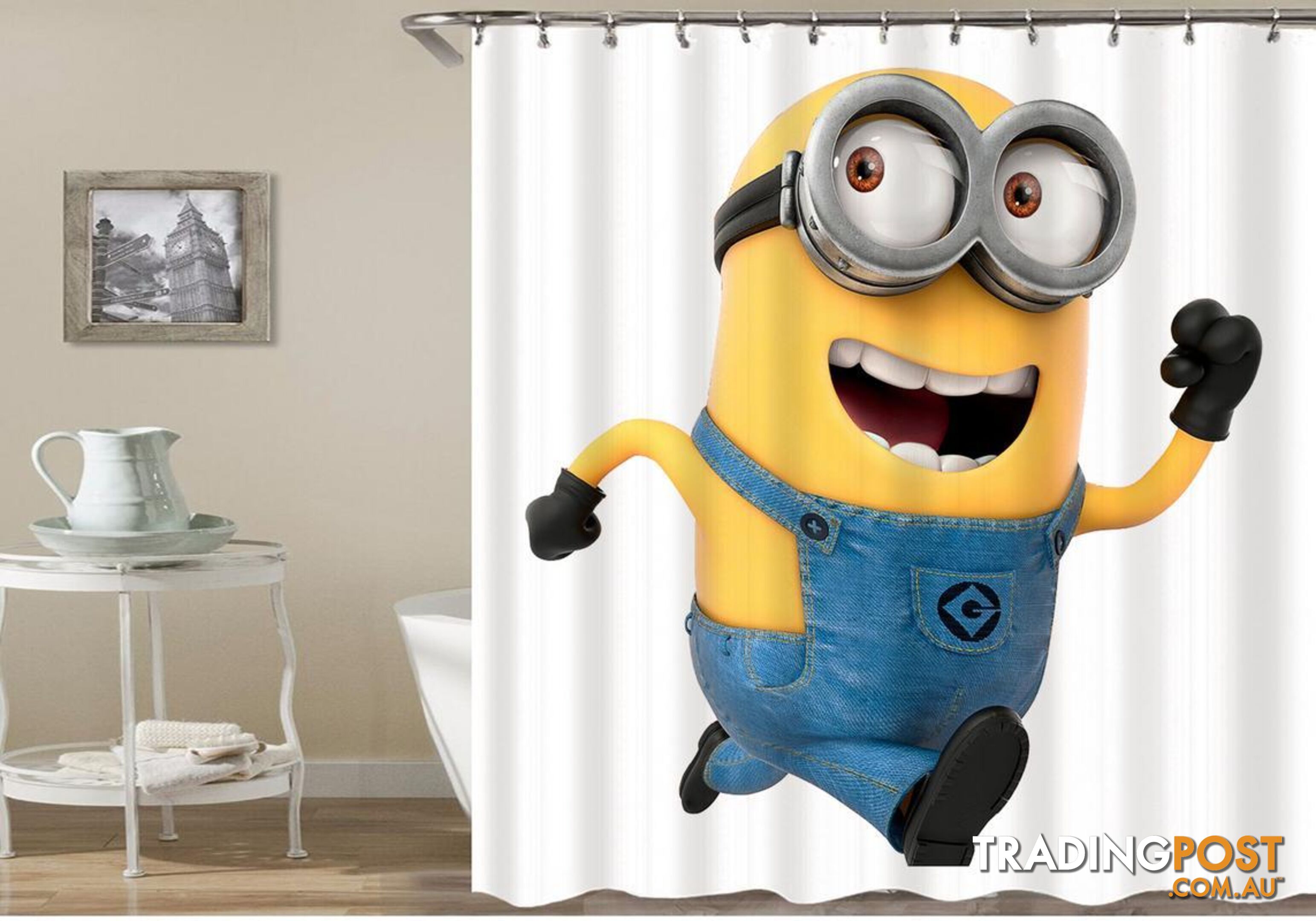 Running Away Minion Shower Curtain - Curtain - 7427005896712