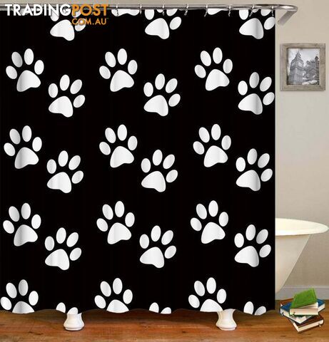 White Dogsâ Paws Shower Curtain - Curtain - 7427046133838