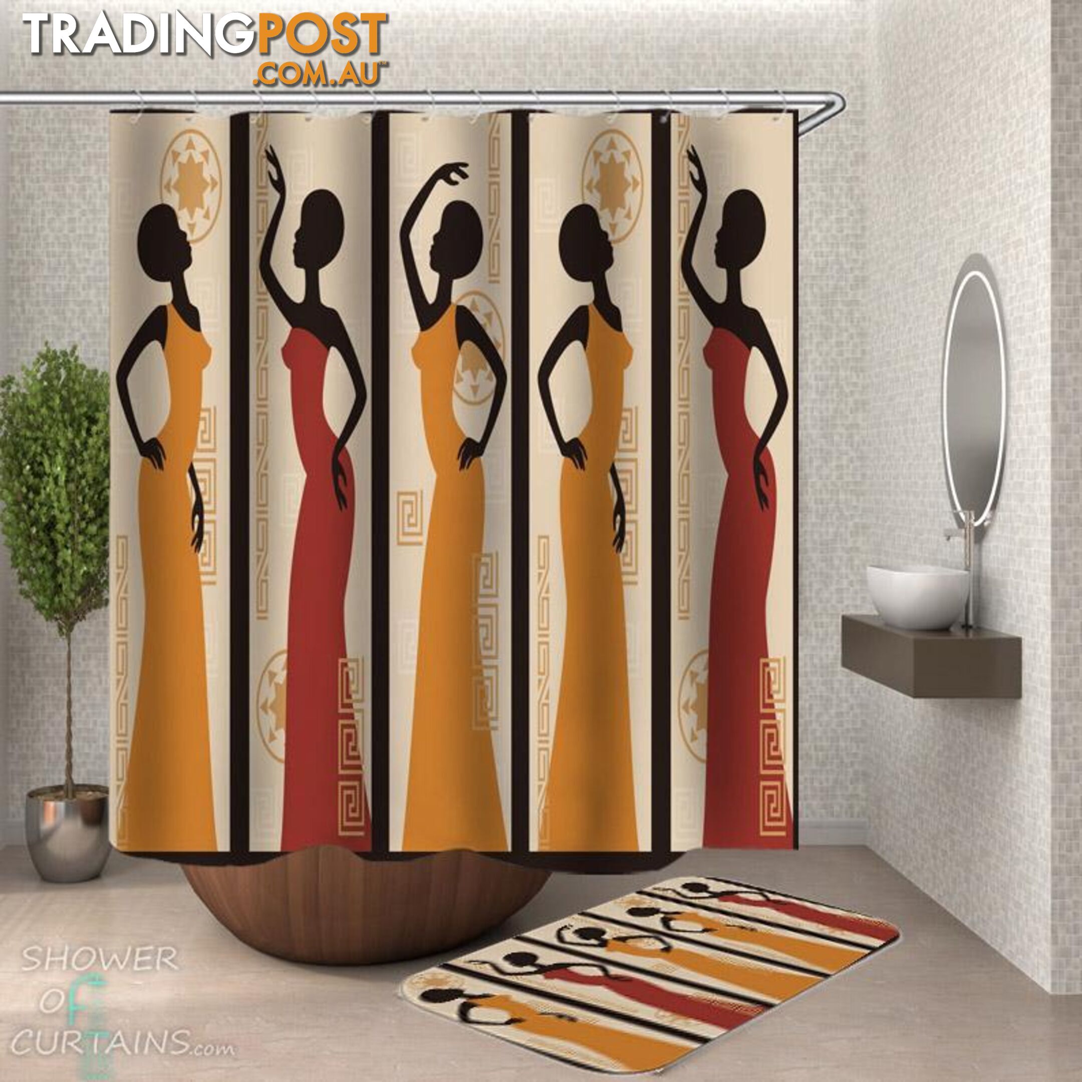 African Women Shower Curtain - Curtain - 7427046292672