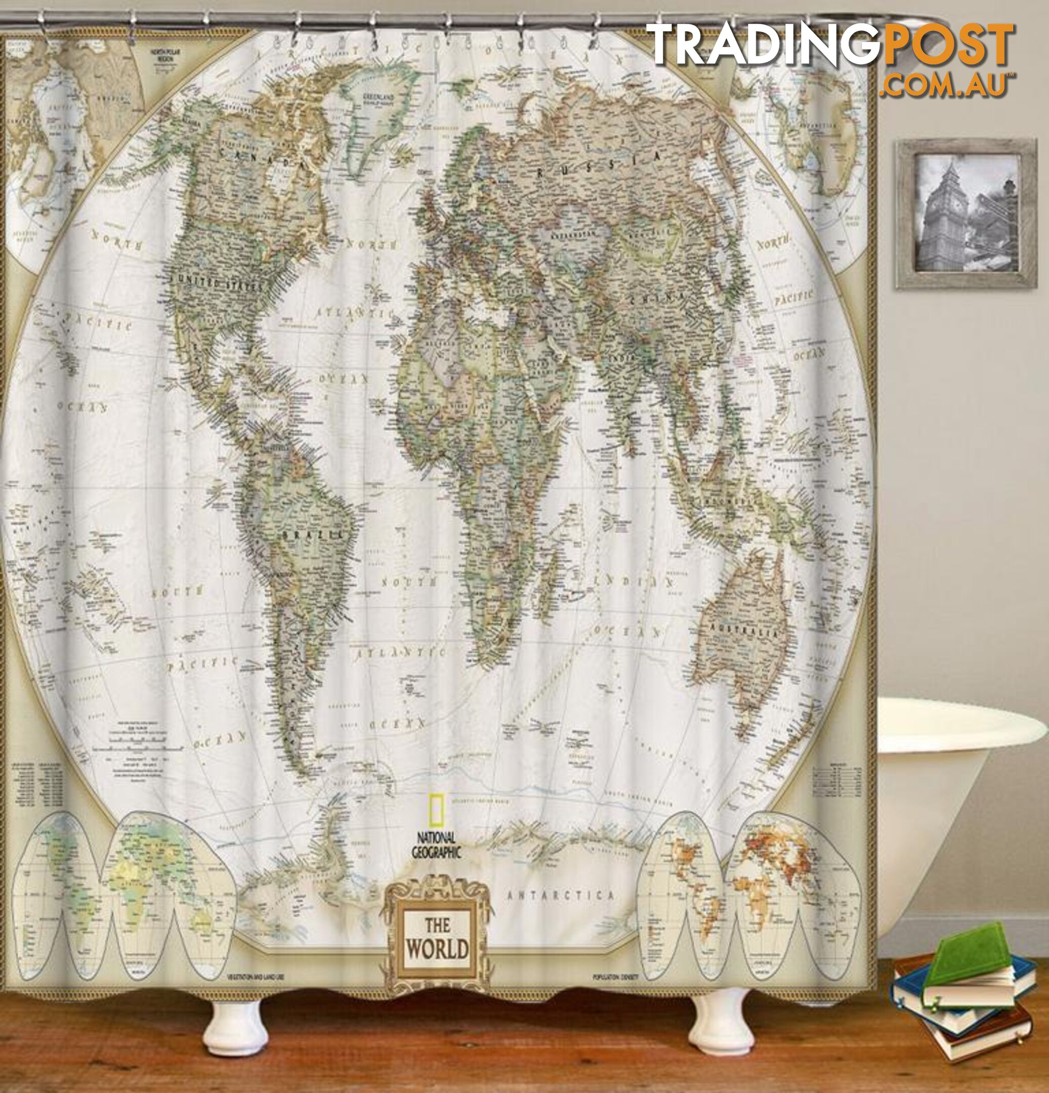 The World Map Shower Curtain - Curtain - 7427046005760