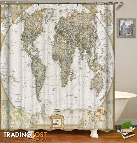 The World Map Shower Curtain - Curtain - 7427046005760