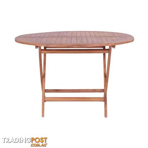 Folding Garden Table 120 X 75 Cm Solid Teak Wood - Unbranded - 8718475707806