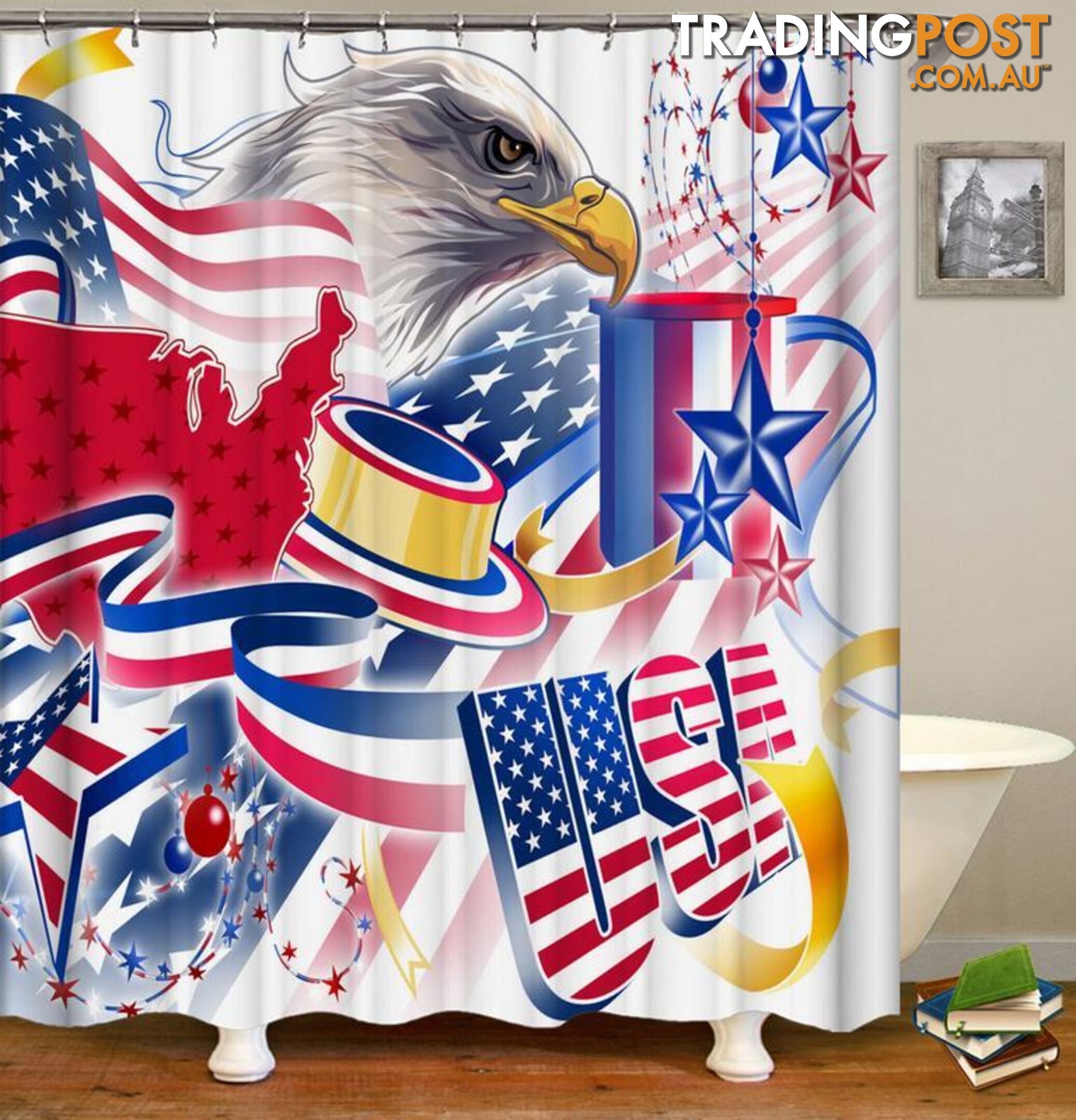 American Celebration Shower Curtain - Curtain - 7427045915510