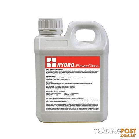 1L Hydro Power Clean Super Concentrated Degreasing Suface Cleaner - Hydro - 787976590468