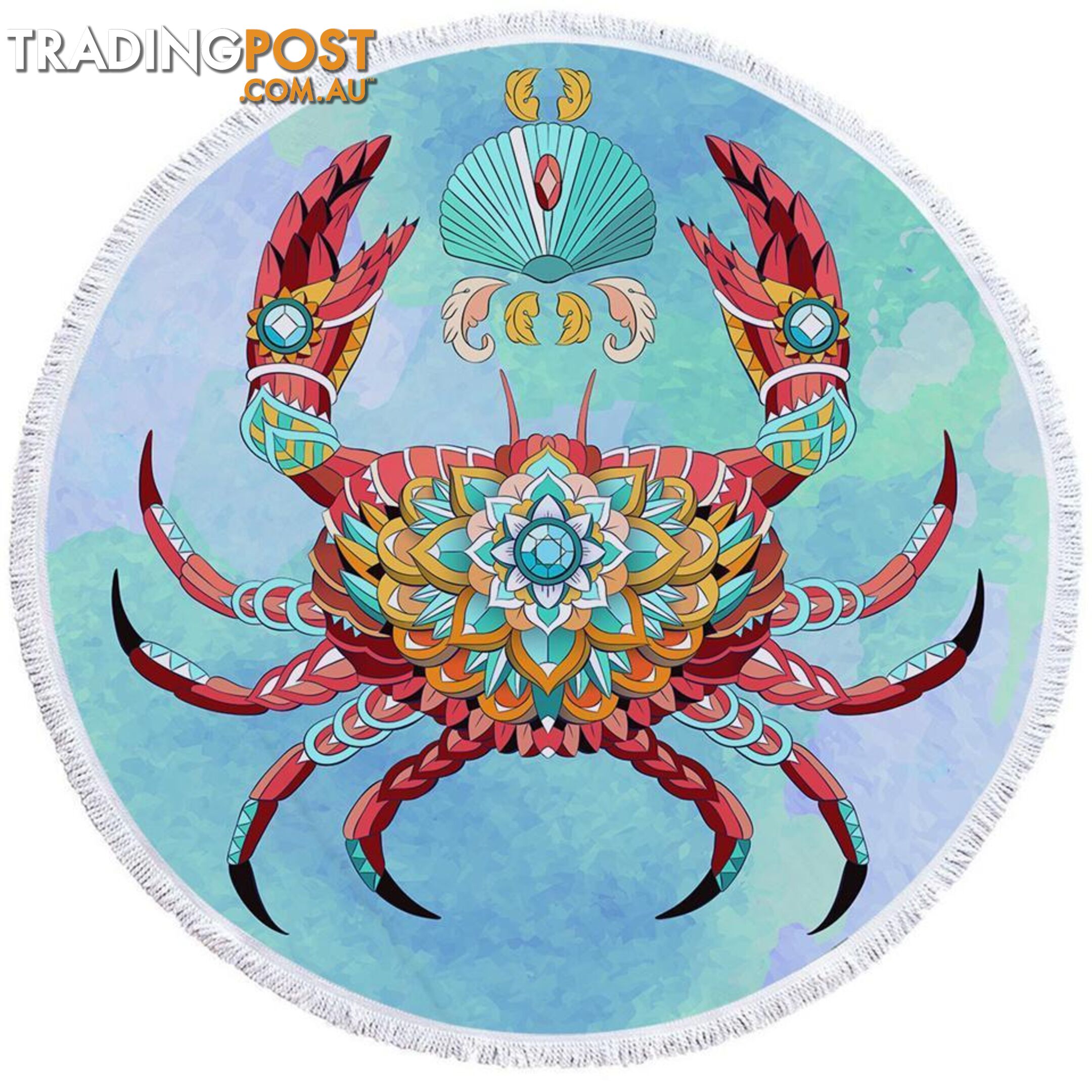 Diamond Crab Beach Towel - Towel - 7427046309660