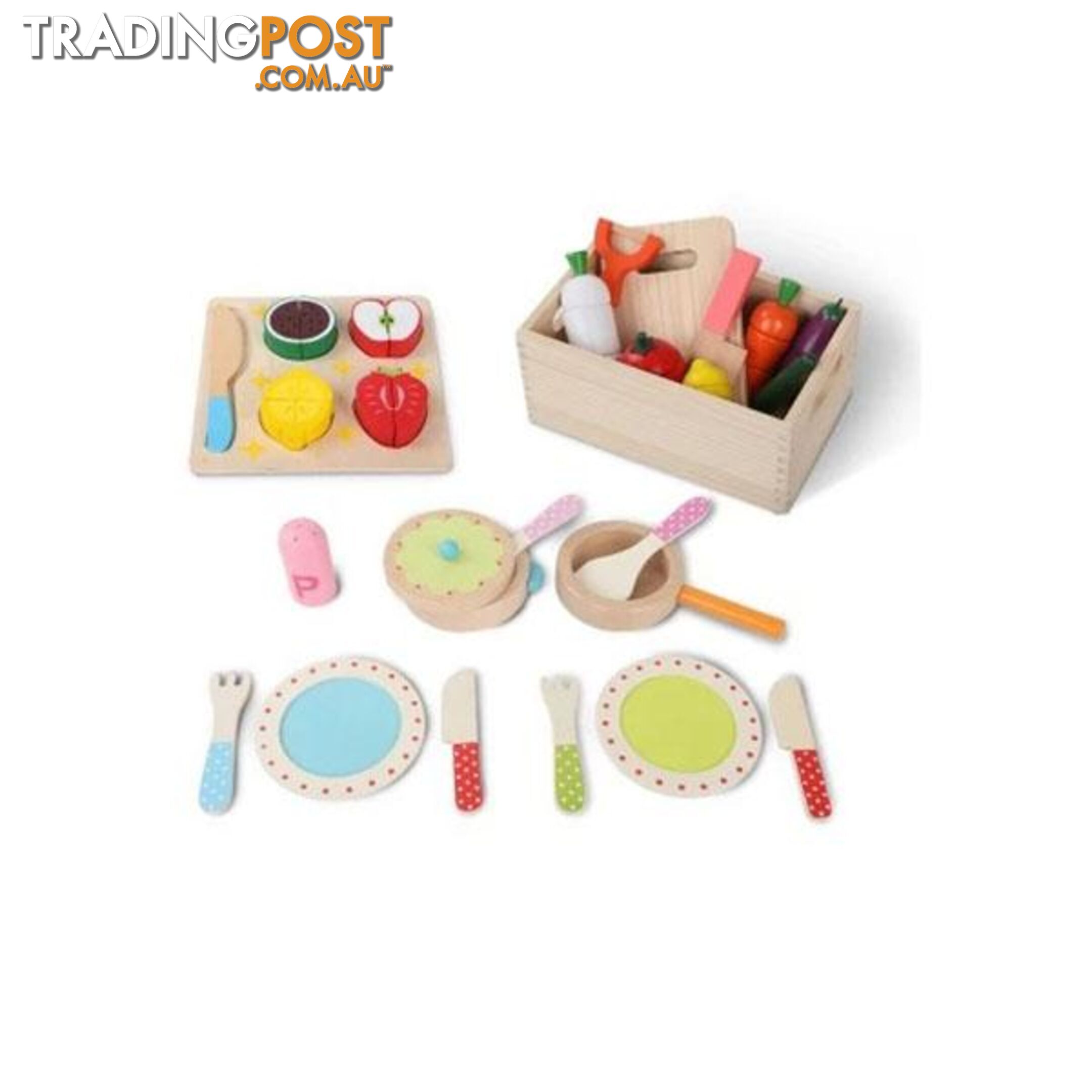 Children Wooden Kitchen 3 in 1 Play Set - Keezi - 9350062114261