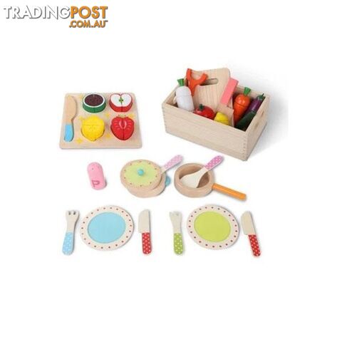 Children Wooden Kitchen 3 in 1 Play Set - Keezi - 9350062114261