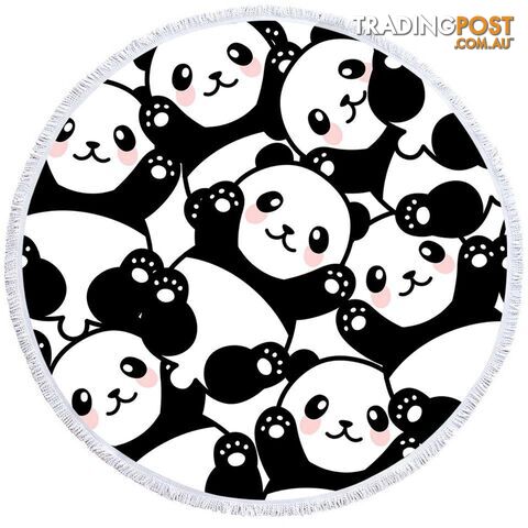 Cute Pandas Beach Towel - Towel - 7427046305525