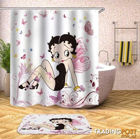 Betty Boop Butterflies Shower Curtain - Curtain - 7427046056564