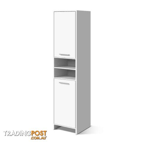 185 Cm Bathroom Tallboy Toilet Storage Cabinet Adjustable Shelf White - Artiss - 7427046200462