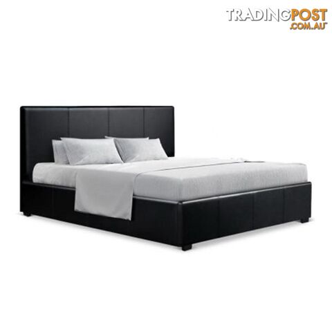 PU Leather Gas Lift Bedframe Double - Artiss - 4344744398846