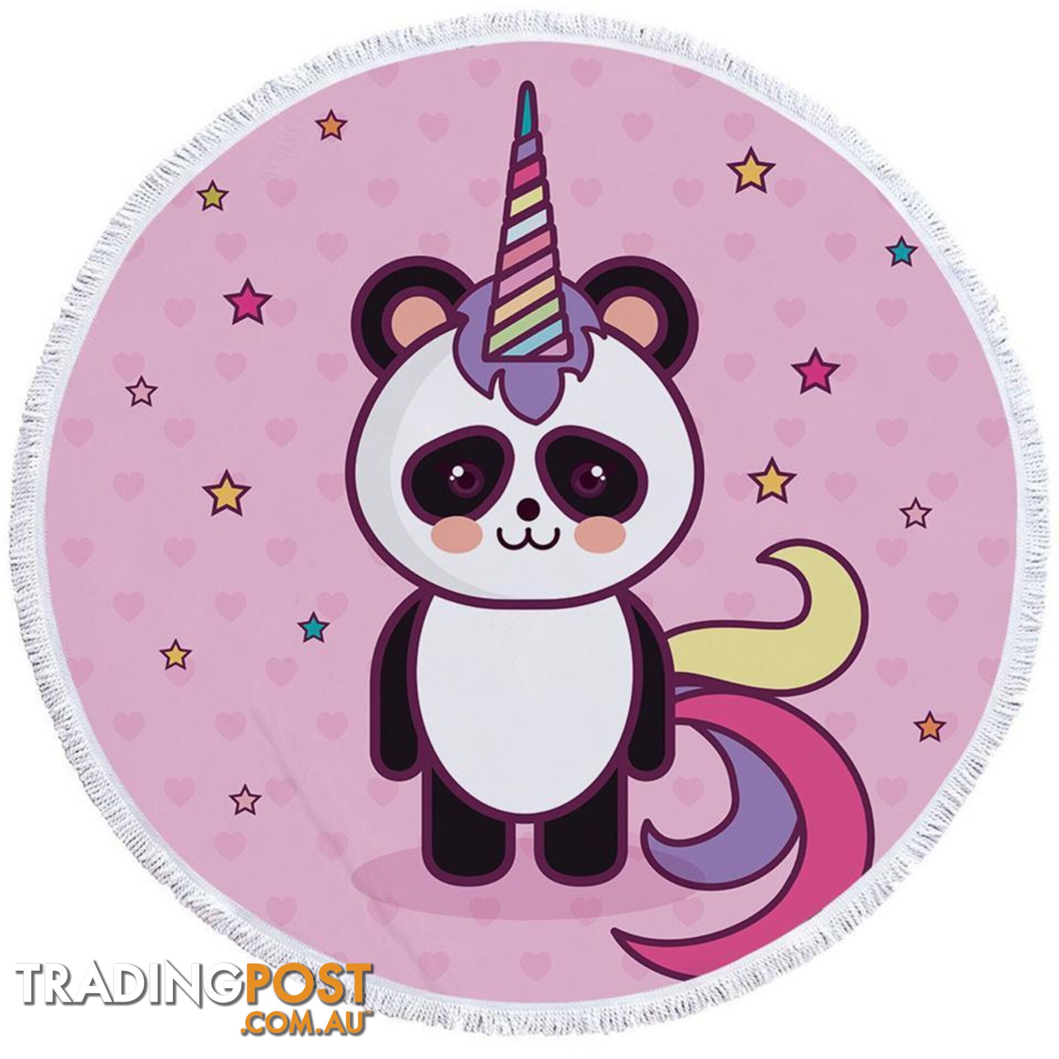 Unicorn Panda Beach Towel - Towel - 7427046305600