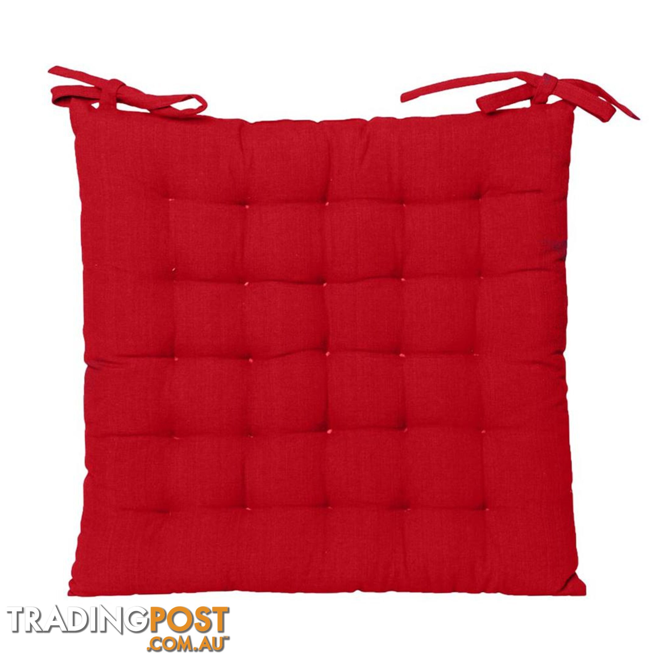 Outdoor Solid Chair Pad 40x40cm Red - Unbranded - 7427046103619