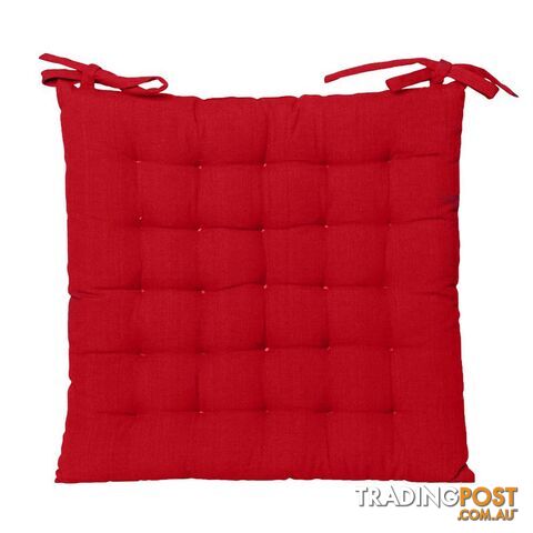Outdoor Solid Chair Pad 40x40cm Red - Unbranded - 7427046103619