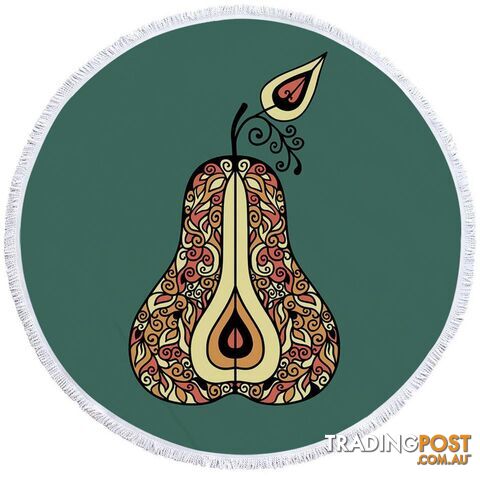 Pear Cut Beach Towel - Towel - 7427046340700