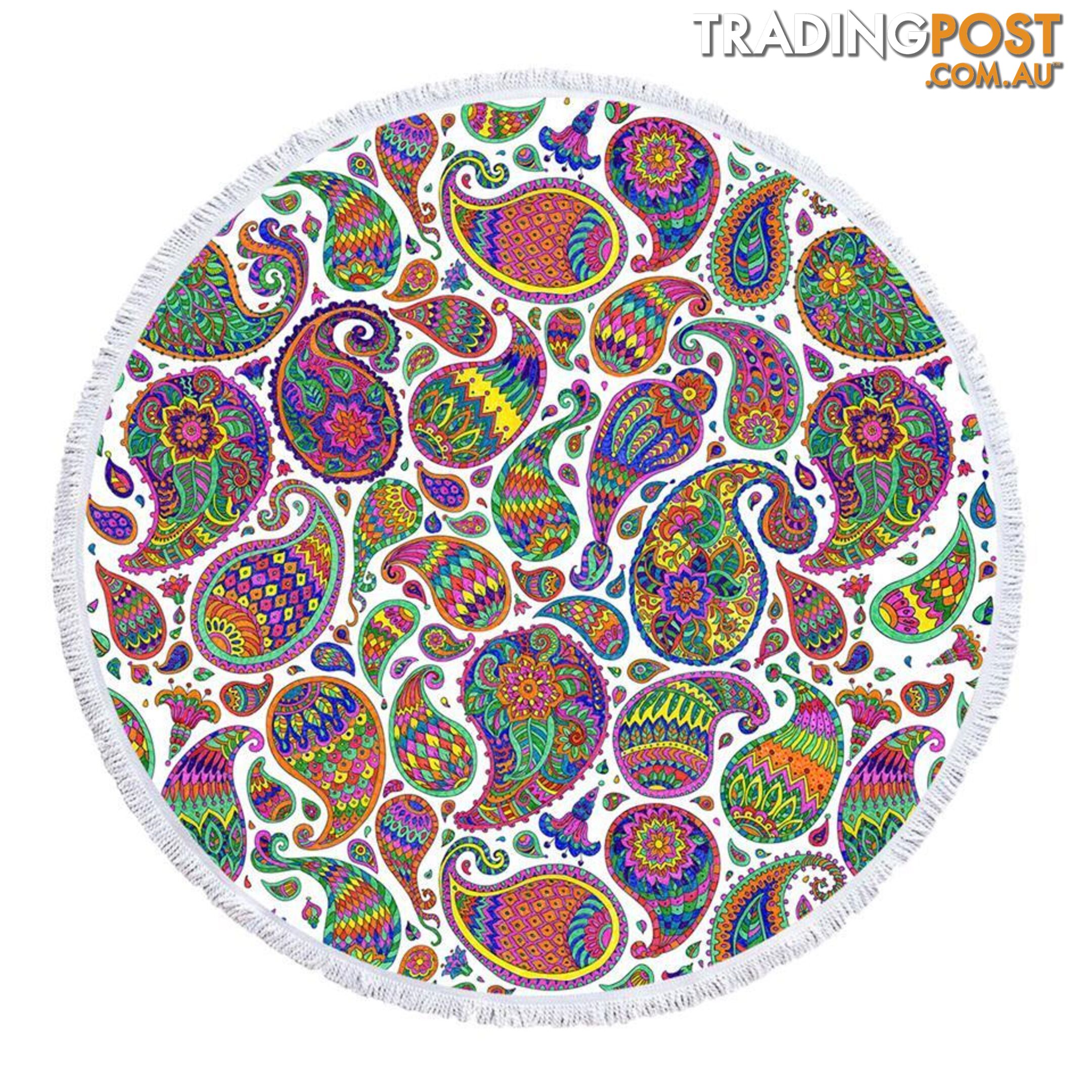 Colorful Paisley Beach Towel - Towel - 7427046343664