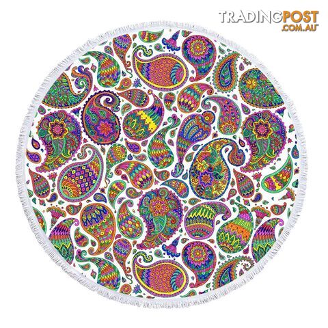 Colorful Paisley Beach Towel - Towel - 7427046343664